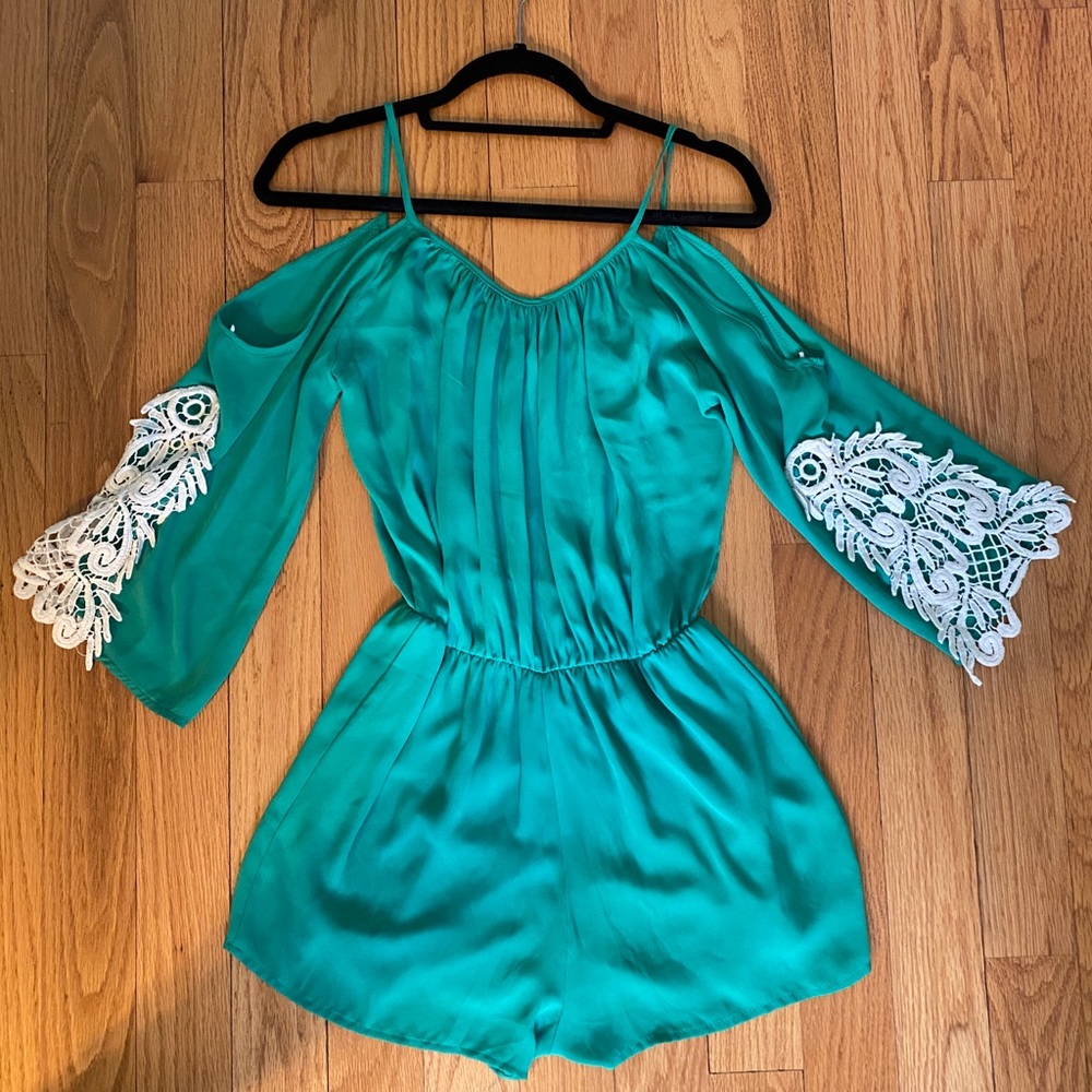 Green and Crepe Romper!